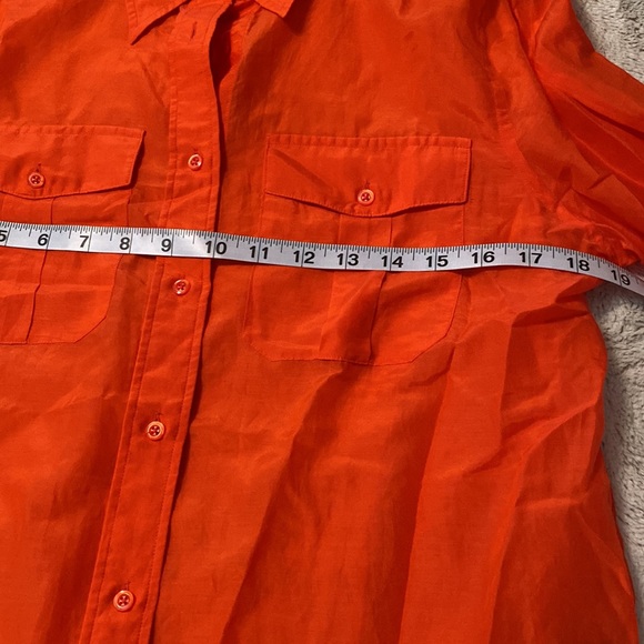 Lauren Ralph Lauren silk blend Button up Blouse M - Picture 7 of 9